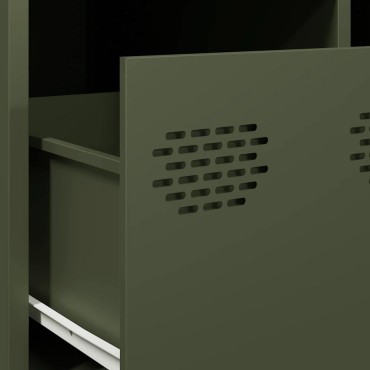 vidaXL Τραπεζάκι Σαλονιού Λαδί 101,5x50x43,5cm Χάλυβα Ψυχρής Έλασης 1 τεμ.