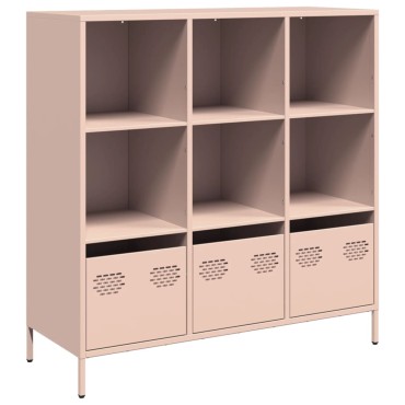 vidaXL Ντουλάπι Ροζ 101,5x39x103,5cm από Χάλυβα 1 τεμ.