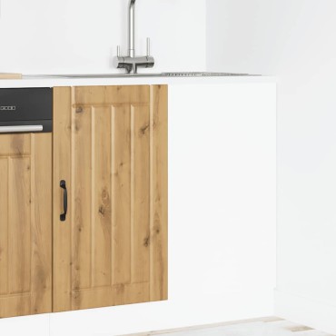 vidaXL Ντουλάπι βάσης νεροχύτη "Lucca" Artisan Oak Engineered Wood 80x46x81,5cm 1 τεμ.