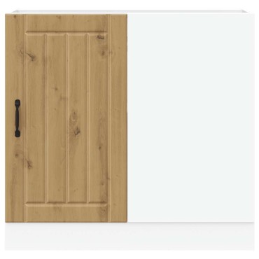 vidaXL Ντουλάπι βάσης νεροχύτη "Lucca" Artisan Oak Engineered Wood 80x46x81,5cm 1 τεμ.