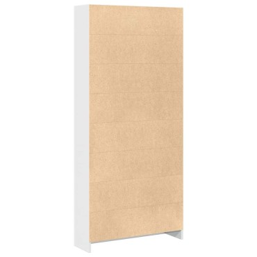 vidaXL Βιβλιοθήκη Γυαλιστερό Λευκό 80x24x176cm από Επεξ.Ξύλο 1 τεμ.