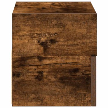 vidaXL Κομοδίνο Επιτοίχιο Καπνιστή Δρυς 45x26x28,5cm 1 τεμ.