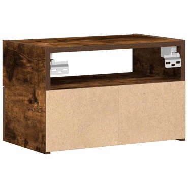vidaXL Κομοδίνο Επιτοίχιο Καπνιστή Δρυς 45x26x28,5cm 1 τεμ.