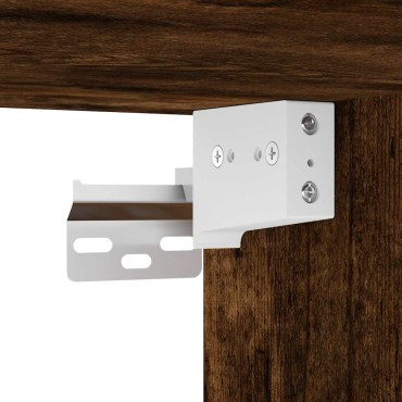 vidaXL Κομοδίνο Επιτοίχιο Καπνιστή Δρυς 45x26x28,5cm 1 τεμ.