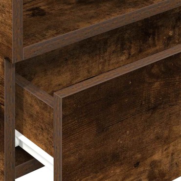 vidaXL Κομοδίνο Επιτοίχιο Καπνιστή Δρυς 45x26x28,5cm 1 τεμ.