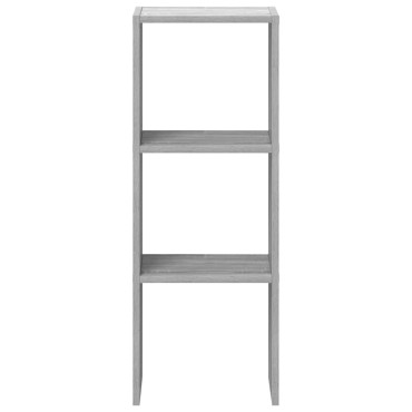 vidaXL Βιβλιοθήκη Στοιβαζόμενα Γκρι Sonoma 30x30x80cm Επεξ. Ξύλο 1 τεμ.