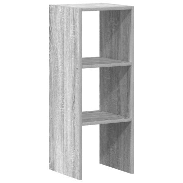 vidaXL Βιβλιοθήκη Στοιβαζόμενα Γκρι Sonoma 30x30x80cm Επεξ. Ξύλο 1 τεμ.