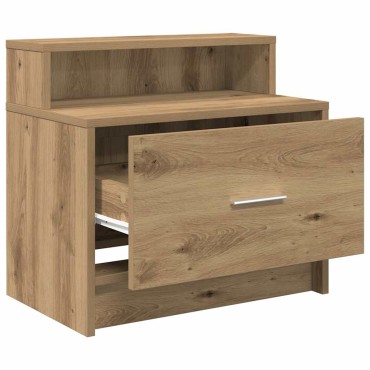 vidaXL Κομοδίνο με συρτάρι Αρτισιανή Δρυς 51x31x47cm 1 τεμ.