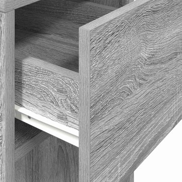 vidaXL Βάση πύργου υπολογιστή με συρτάρι Γκρι Sonoma 30x44x74cm 1 τεμ.