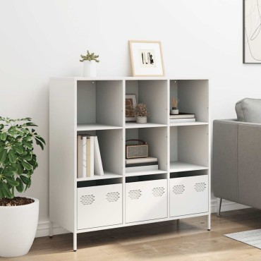 vidaXL Ντουλάπι Λευκό 101,5x39x103,5cm από Χάλυβα 1 τεμ.