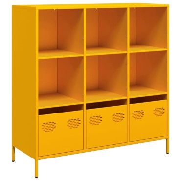 vidaXL Ντουλάπι Μουσταρδί 101,5x39x103,5cm από Ατσάλι 1 τεμ.