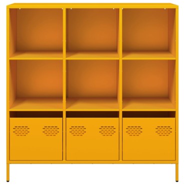 vidaXL Ντουλάπι Μουσταρδί 101,5x39x103,5cm από Ατσάλι 1 τεμ.