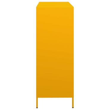 vidaXL Ντουλάπι Μουσταρδί 101,5x39x103,5cm από Ατσάλι 1 τεμ.