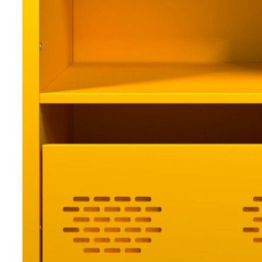 vidaXL Ντουλάπι Μουσταρδί 101,5x39x103,5cm από Ατσάλι 1 τεμ.