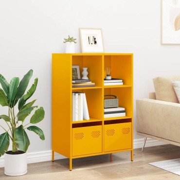 vidaXL Ντουλάπι Μουσταρδί 68x39x103,5cm από Ατσάλι 1 τεμ.