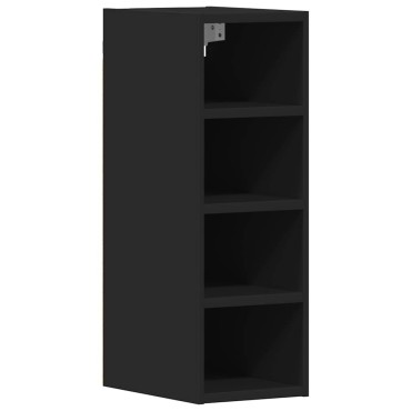 vidaXL κρεμαστό ντουλάπι Riga Μαύρο 20x29,5x60cm Επεξεργασμένο Ξύλο 1 τεμ.