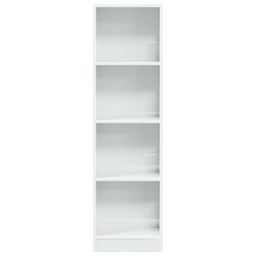 vidaXL Βιβλιοθήκη Γυαλιστερό Λευκό 40x24x143cm Επεξεργασμένο Ξύλο 1 τεμ.