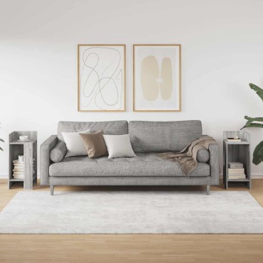 vidaXL Τραπεζάκια 2 τεμ. με ράφι Γκρι Sonoma 25,5x27x60cm