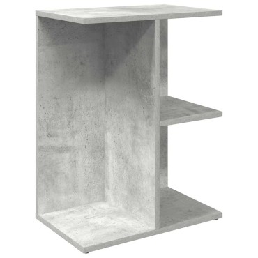 vidaXL Κομοδίνα 2 τεμ. Γκρι Σκυροδέματος 46,5x29x61cm από Επεξ. Ξύλο