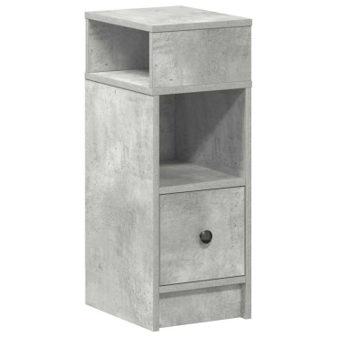 vidaXL Κομοδίνο με συρτάρι Γκρι Σκυροδέματος 25x31x66cm 1 τεμ.