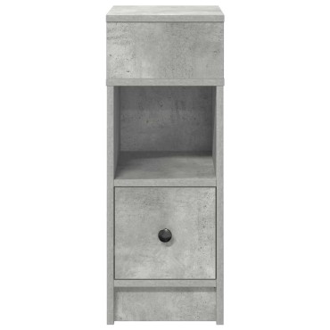 vidaXL Κομοδίνο με συρτάρι Γκρι Σκυροδέματος 25x31x66cm 1 τεμ.