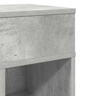 vidaXL Κομοδίνο με συρτάρι Γκρι Σκυροδέματος 25x31x66cm 1 τεμ.