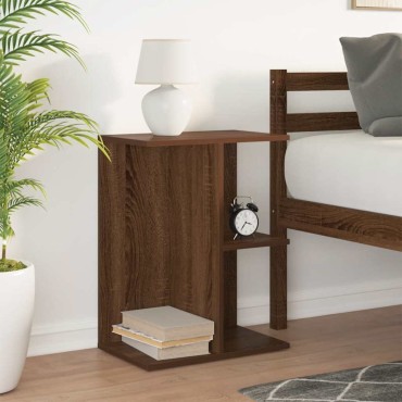 vidaXL Κομοδίνο Καφέ Δρυς 46,5x29x61cm από Επεξεργασμένο Ξύλο 1 τεμ.