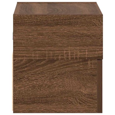 vidaXL Κομοδίνο Επιτοίχιο Καφέ Δρυς 45x26x28,5cm 1 τεμ.