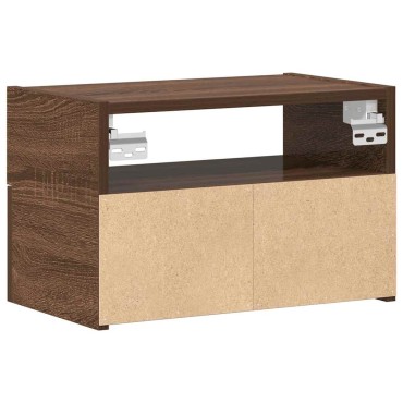 vidaXL Κομοδίνο Επιτοίχιο Καφέ Δρυς 45x26x28,5cm 1 τεμ.