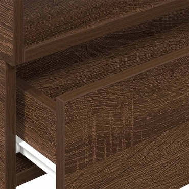 vidaXL Κομοδίνο Επιτοίχιο Καφέ Δρυς 45x26x28,5cm 1 τεμ.