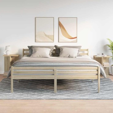 vidaXL Κομοδίνα 2 τεμ. Sonoma Δρυς 46,5x29x61cm Επεξεργασμένο Ξύλο