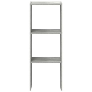 vidaXL Βιβλιοθήκη Στοιβαζόμενα Γκρι Σκυροδ. 30x30x80cm Επεξ. Ξύλο 1 τεμ.