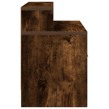 vidaXL Κομοδίνο με συρτάρι Καπνιστή Δρυς 51x31x47cm 1 τεμ.