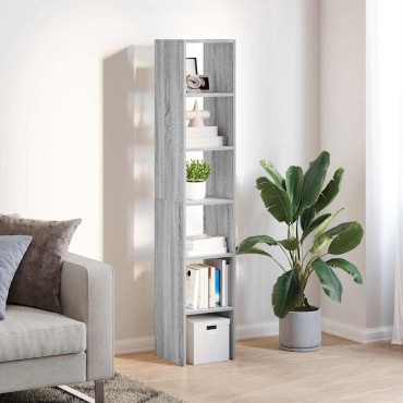 vidaXL Βιβλιοθήκες 2 τεμ. Στοιβαζόμενα Γκρι Sonoma 30x30x80cm