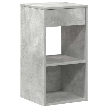 vidaXL Κομοδίνο με συρτάρι Γκρι Σκυροδέματος 35x34x66,5cm 1 τεμ.