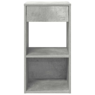 vidaXL Κομοδίνο με συρτάρι Γκρι Σκυροδέματος 35x34x66,5cm 1 τεμ.