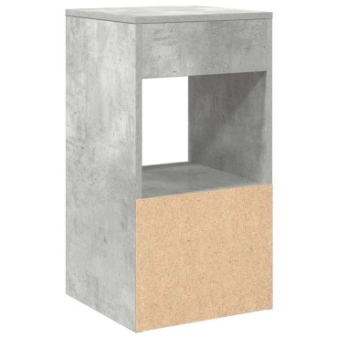 vidaXL Κομοδίνο με συρτάρι Γκρι Σκυροδέματος 35x34x66,5cm 1 τεμ.