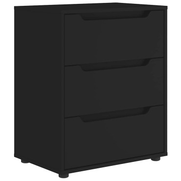 vidaXL Sideboard "VISNES" Μαύρο 60x40x73cm Ξύλο μηχανής
