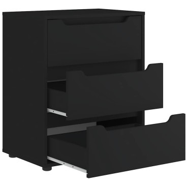 vidaXL Sideboard "VISNES" Μαύρο 60x40x73cm Ξύλο μηχανής