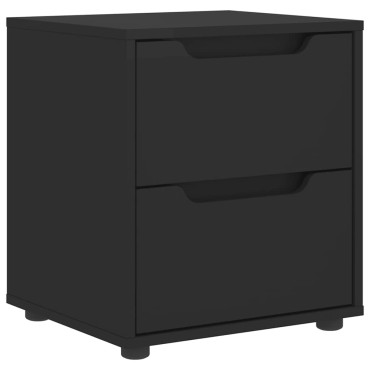 vidaXL Κομοδίνο "VISNES" Μαύρο 45x40x50cm Κατασκευασμένο ξύλο 1 τεμ.