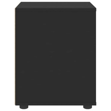 vidaXL Κομοδίνο "VISNES" Μαύρο 45x40x50cm Κατασκευασμένο ξύλο 1 τεμ.