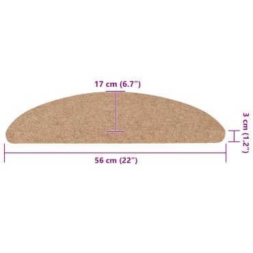 vidaXL Πατάκια Σκάλας Αυτοκόλλητα 30 τεμ. Μπεζ 56 x 17 x 3 εκ.