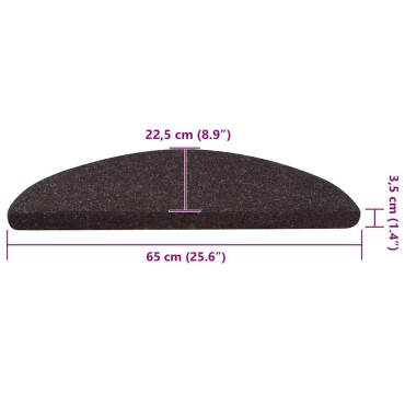 vidaXL Πατάκια Σκάλας Αυτοκόλλητα 20 τεμ. Μαύρα 65 x 22,5 x 3,5 εκ.