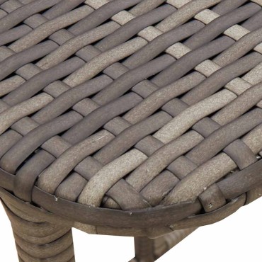 vidaXL Πτυσσόμενο τραπέζι κήπου γκρι 90x51x75cm Poly Rattan