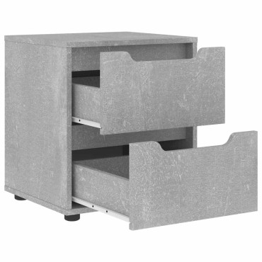 vidaXL Κομοδίνο VISNES Μπετόν Γκρι 45x40x50cm Επεξεργασμένο ξύλο 1 τεμ.