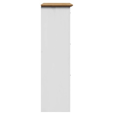 Ράφι παπουτσιών vidaXL BODO Λευκό και καφέ 80x35x118cm