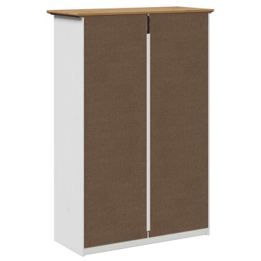 Ράφι παπουτσιών vidaXL BODO Λευκό και καφέ 80x35x118cm