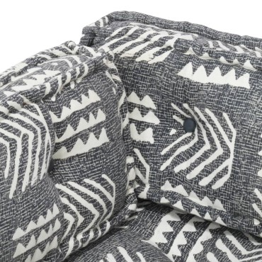 vidaXL Μαξιλάρι για Καναπέ από Παλέτες Γκρι Patchwork Υφασμάτινο 120x80x39cm