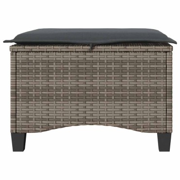 vidaXL σκαμπό κήπου με μαξιλάρια 2 τεμ. Γκρι 55x55x36cm