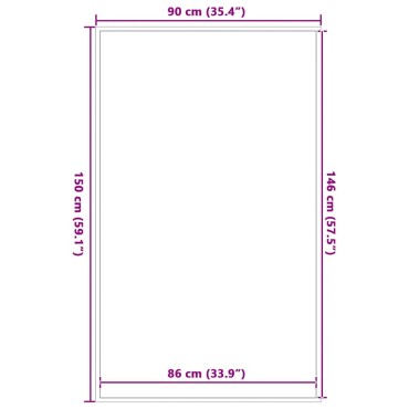vidaXL Χαλάκι πόρτας μπλε 90x150 cm